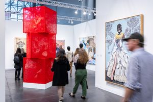[Chiharu Shiota][0], [Michael Ray Charles][1], [Templon][2]. The Armory Show, New York (8–10 September 2023). Courtesy Ocula. Photo: Charles Roussel.


[0]: https://ocula.com/artists/chiharu-shiota/
[1]: https://ocula.com/artists/michael-ray-charles/
[2]: https://ocula.com/art-galleries/daniel-templon/